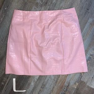Faux leather snake skin skirt
